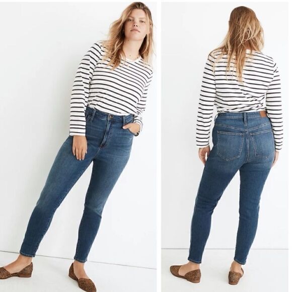 Madewell 10” Roadtripper Jeans Playford Wash Size 37T (Plus Size 24 Tall) - Picture 1 of 9